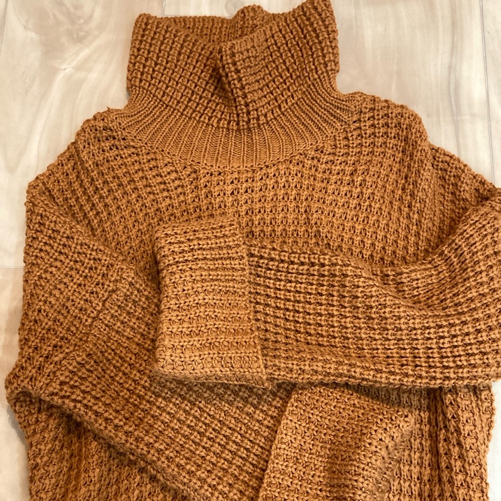 Oversized knit rust colored sweater